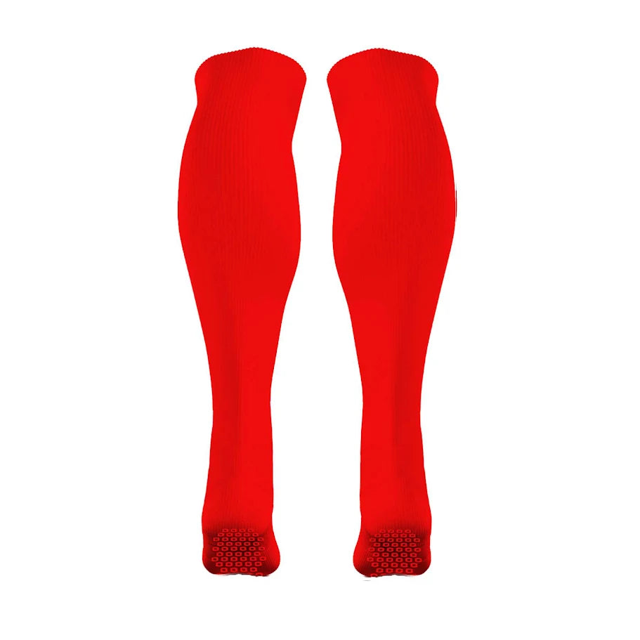 OCTIVO Football Socks Red Grip